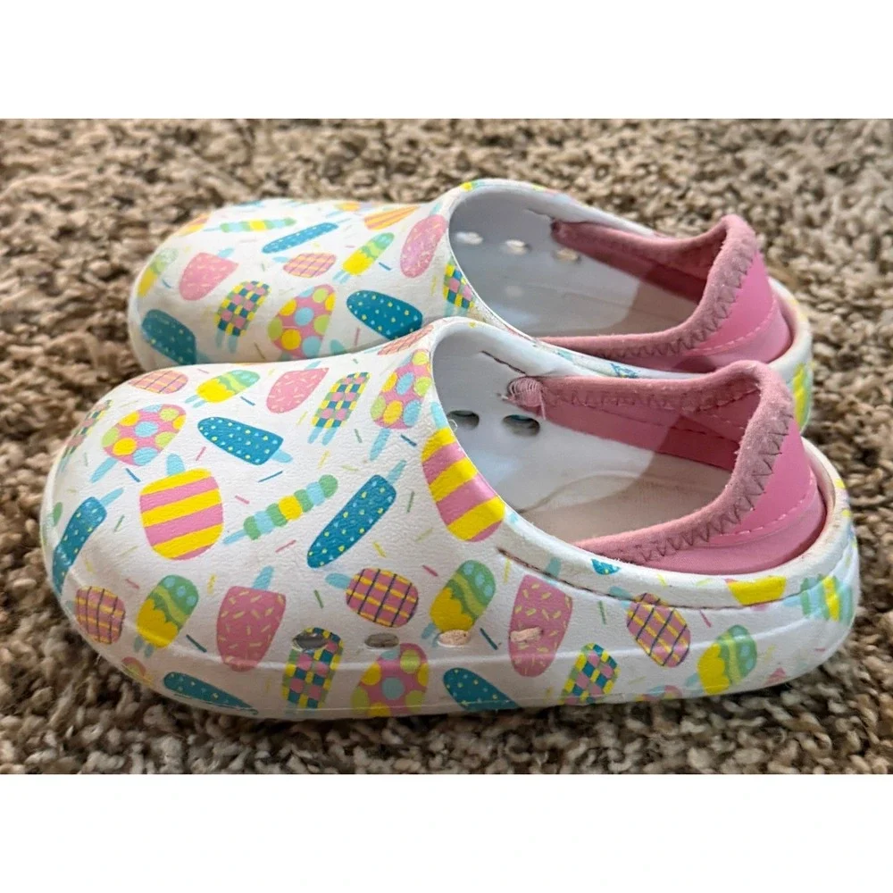 Cat & Jack Toddler Girl Water Shoes Pastel Colo red Popsicles Size 8